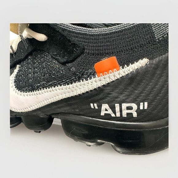 Off White x Nike Air VaporMax "The Ten" Black 2017 Virgil Abloh AA3831-001 SZ 10 - Picture 10 of 16